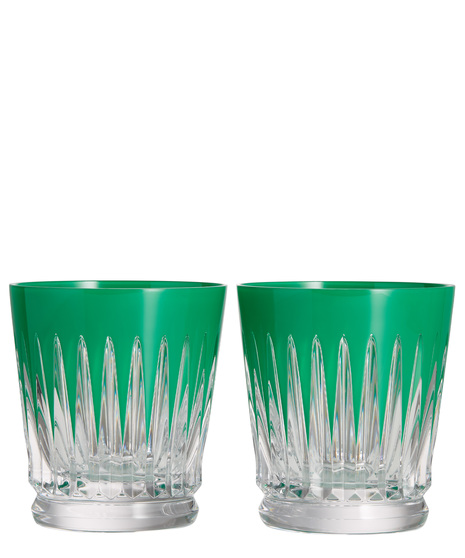 New Year Firework Green Tumblers, Set of 2