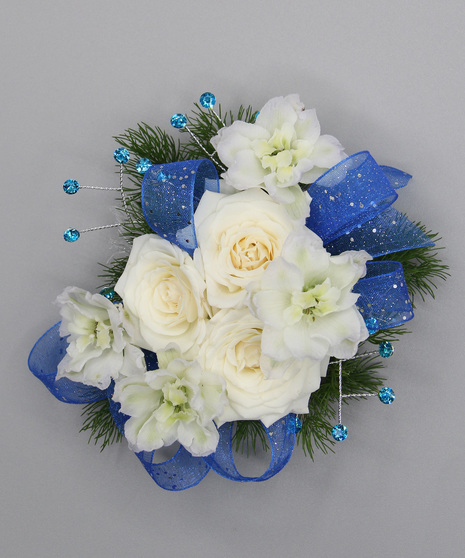 Spray Rose & Delphinium Corsage